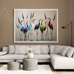 Minimalist Crane Art Print 1 - 3