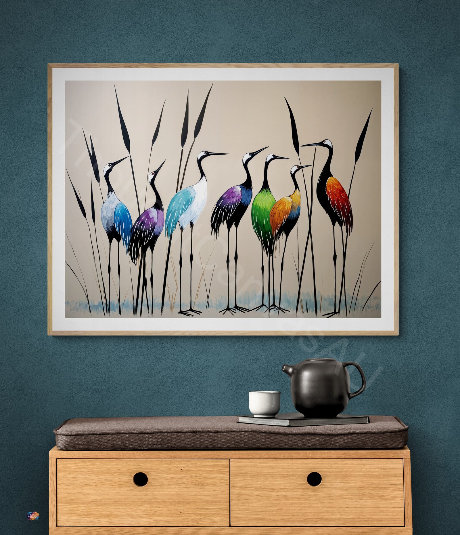 Minimalist Crane Art Print 1 - 5