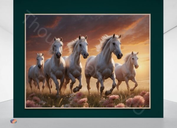 Vibrant Horse Meadow Print 1 -1