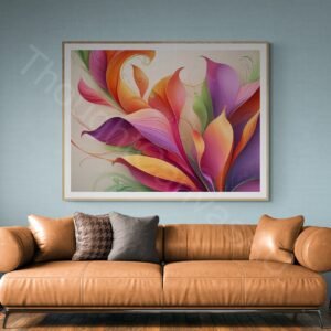 Vibrant Abstract Floral Print 1 - 2