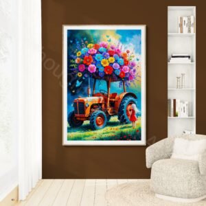 Whimsical Tractor Watercolor Print 1 - 2