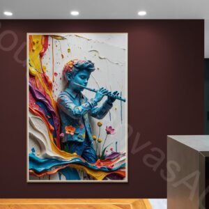 Abstract Flute Player Wall Art 1 - 5