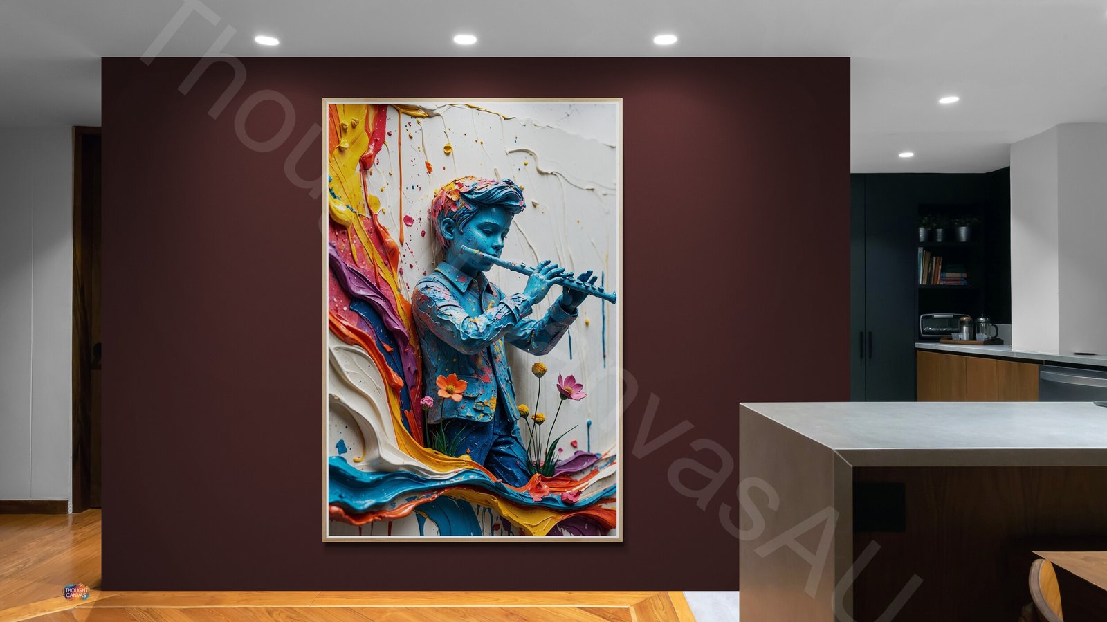 Abstract Flute Player Wall Art 1 - 5