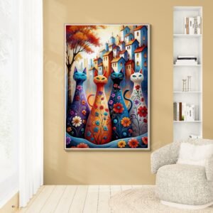 Whimsical Cat Wall Art 1 - 3