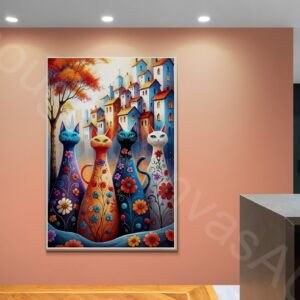 Whimsical Cat Wall Art 1 - 5