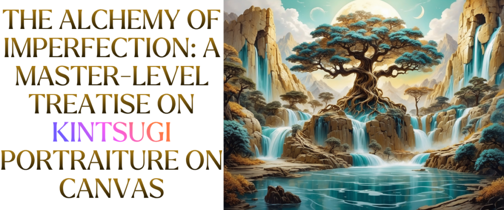 The Alchemy of Imperfection: A Master-Level Treatise on Kintsugi Portraiture on Canvas