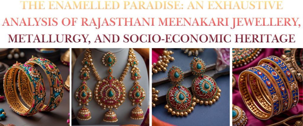The Enamelled Paradise: An Exhaustive Analysis of Rajasthani Meenakari Jewellery, Metallurgy, and Socio-Economic Heritage