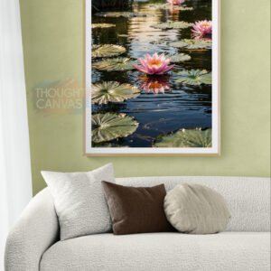 Top-Down Lotus Flower Pond Print 1 - 1