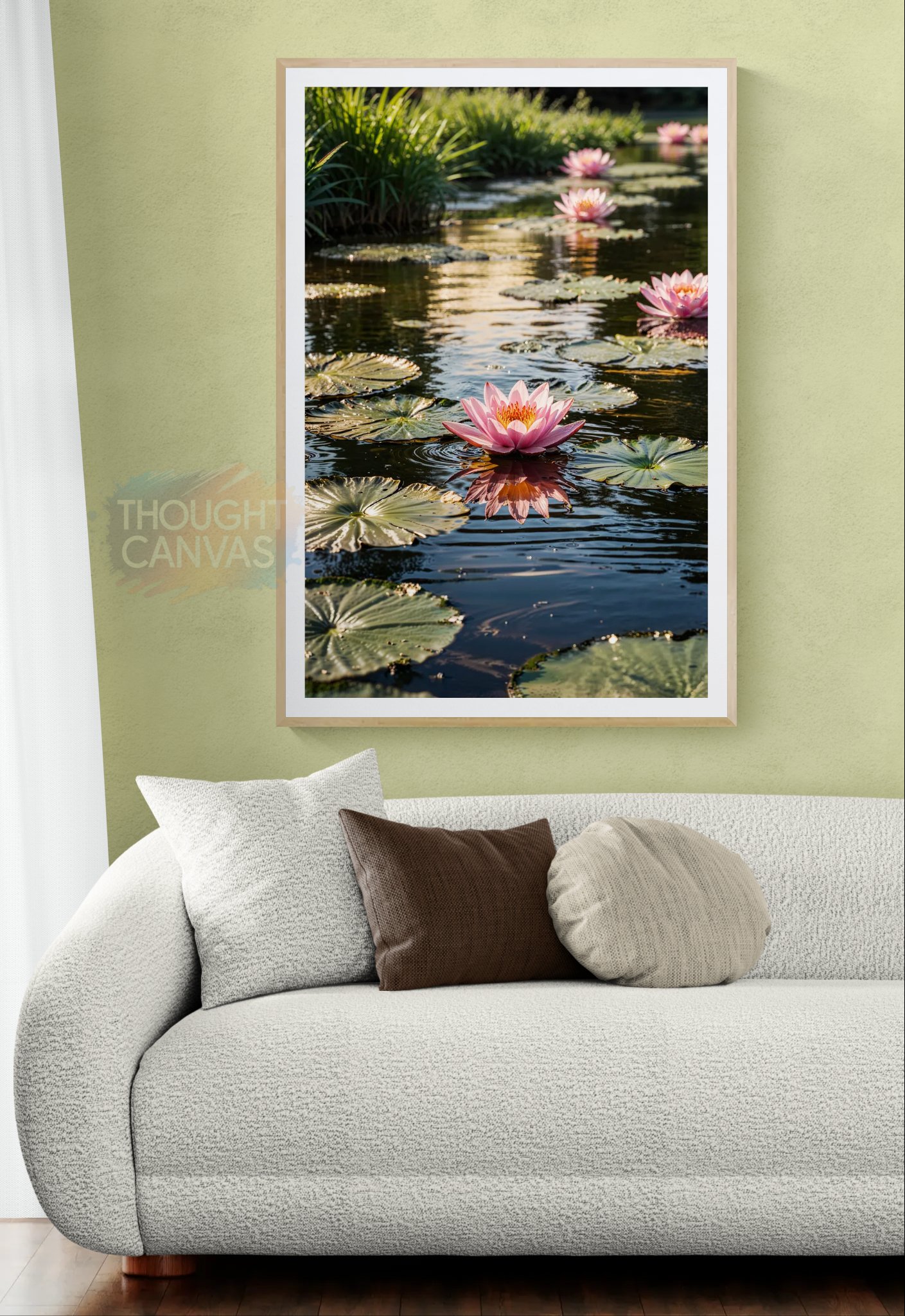 Top-Down Lotus Flower Pond Print 1 - 1