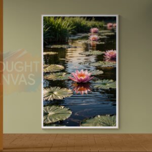 Top-Down Lotus Flower Pond Print 1 - 2