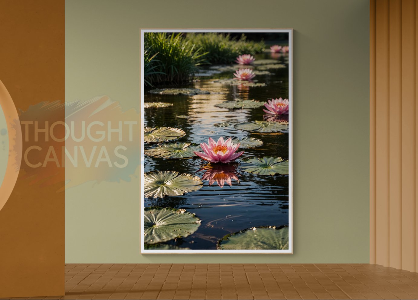Top-Down Lotus Flower Pond Print 1 - 2