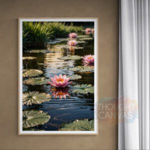 Top-Down Lotus Flower Pond Print 1 - 3