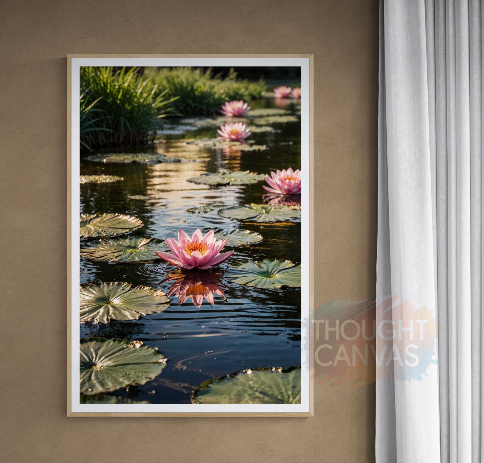 Top-Down Lotus Flower Pond Print 1 - 3
