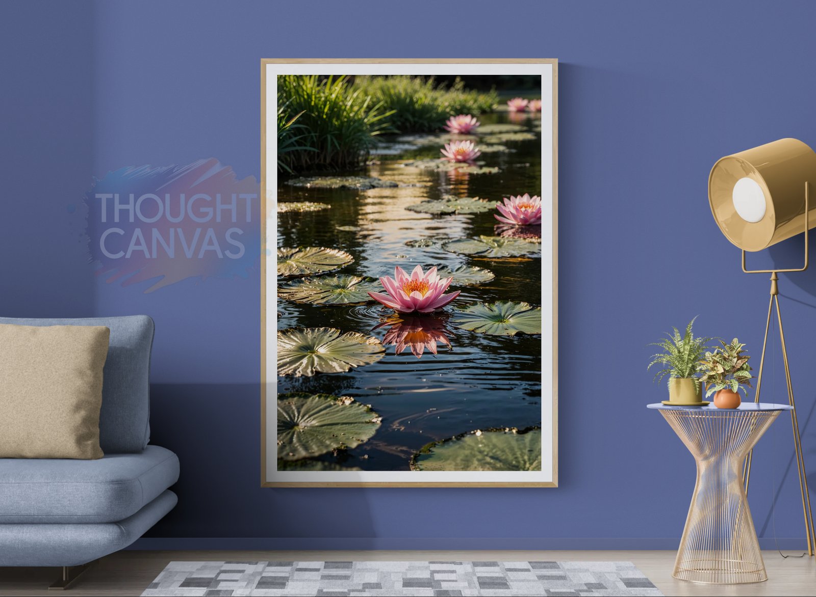 Top-Down Lotus Flower Pond Print 1 - 5
